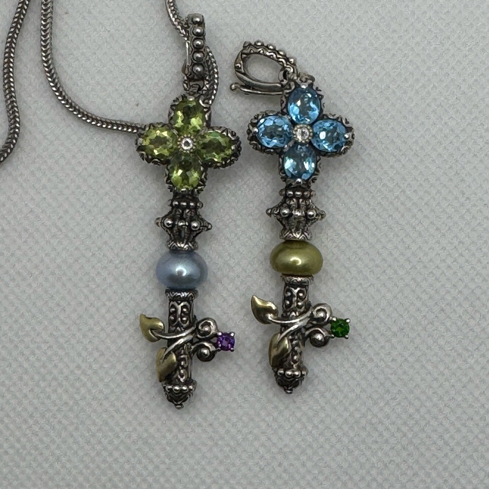 BARBARA BIXBY Set of 2 KEY ENHANCER PENDANT FLOWER
